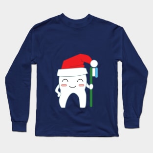 christmas dental may all your teeth be white Long Sleeve T-Shirt